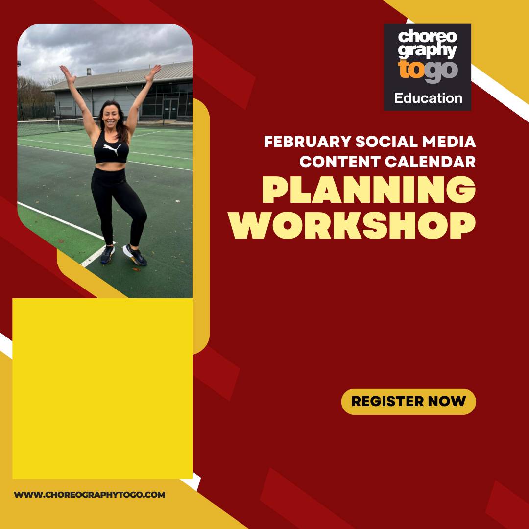 February Social Media Content Calendar Planning Choreographytogo