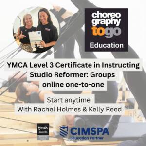 YMCA Level 3 Certificate in Instructing Studio Reformer: Groups  ONLINE OPTION