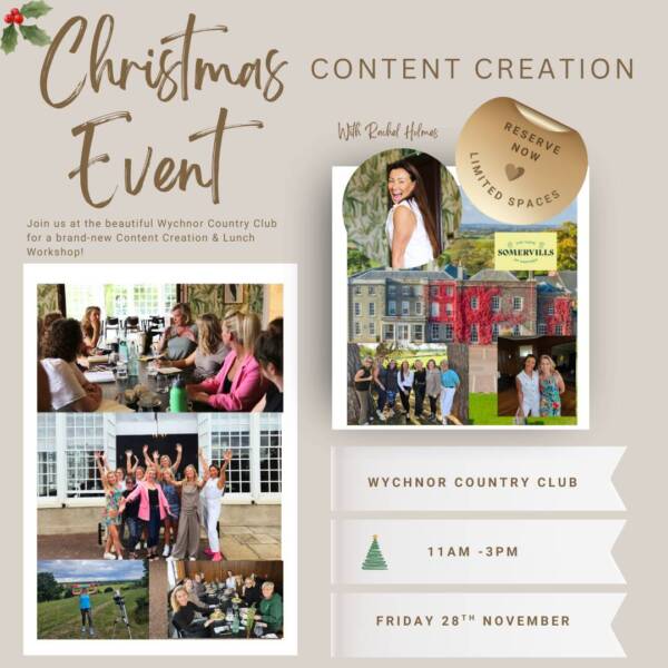 Live  CHRISTMAS Content Creation & Lunch Workshop 28 November