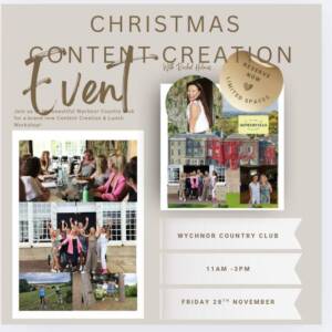 Live  CHRISTMAS Content Creation & Lunch Workshop 28 November