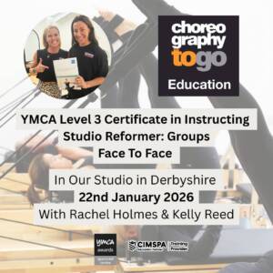 YMCA Level 3 Certificate in Instructing Studio Reformer: Groups 22nd January Face to Face Derbyshire