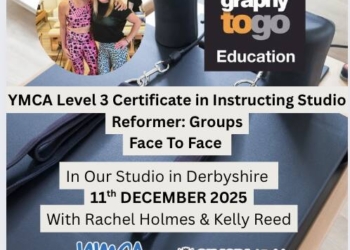 YMCA Level 3 Certificate in Instructing Studio Reformer: 11th December Groups  Face to Face Derbyshire