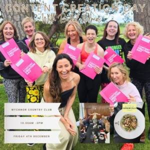 Live Content Creation & Lunch Workshop Friday 4th December
