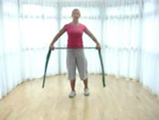 Standing Fitness Pilates using the resistance band